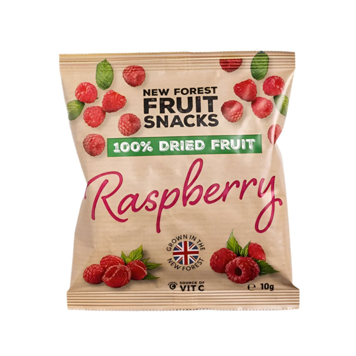 Raspberry Dried Fruit Snack 10g - New Forest Fruit Snacks - Dried Fruits - New Forest Fruit Snacks