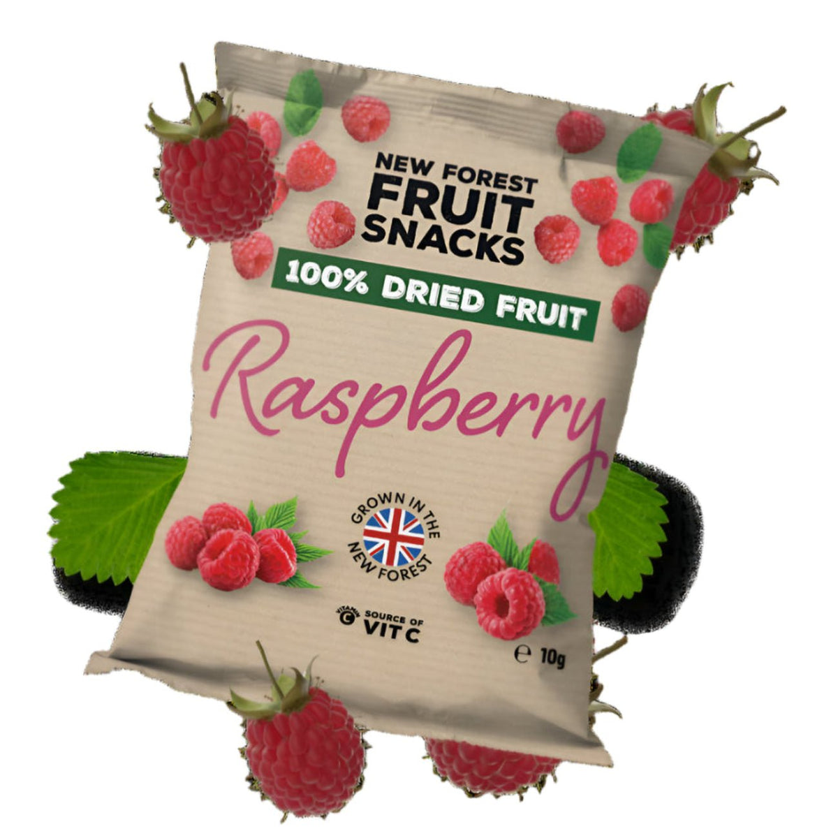 Raspberry Dried Fruit Snack 10g - New Forest Fruit Snacks - Dried Fruits - New Forest Fruit Snacks