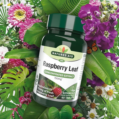Raspberry Leaf 375mg 60 Tablets - Natures Aid - Vitamins & Supplements - Eco Natural Products