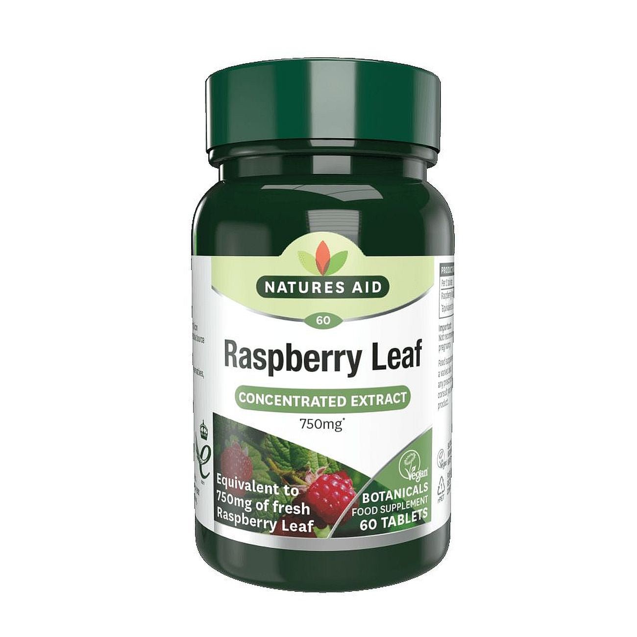 Raspberry Leaf 375mg 60 Tablets - Natures Aid - Vitamins & Supplements - Eco Natural Products
