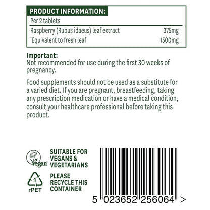 Raspberry Leaf 375mg 60 Tablets - Natures Aid - Vitamins & Supplements - Eco Natural Products