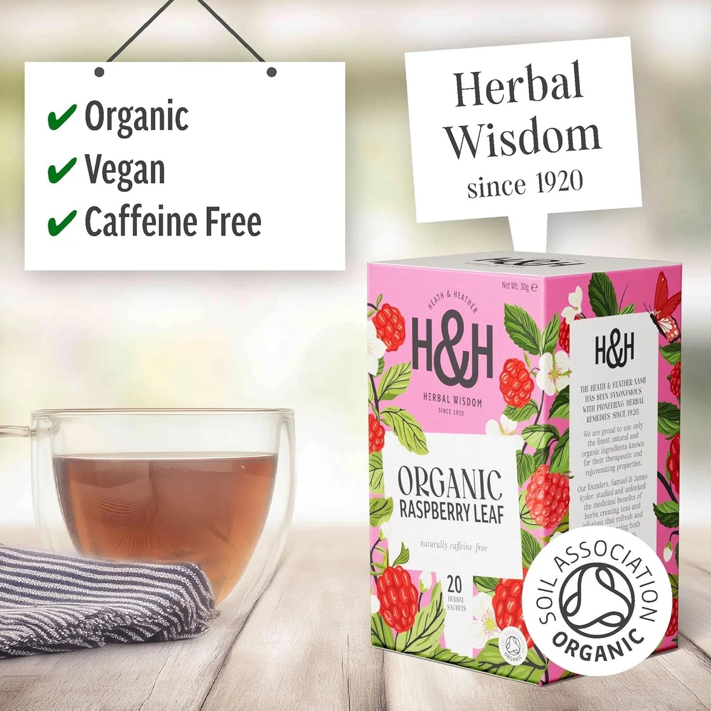 Raspberry Leaf Infusion 20 Bags - Heath & Heather - Infusions - Heath & Heather