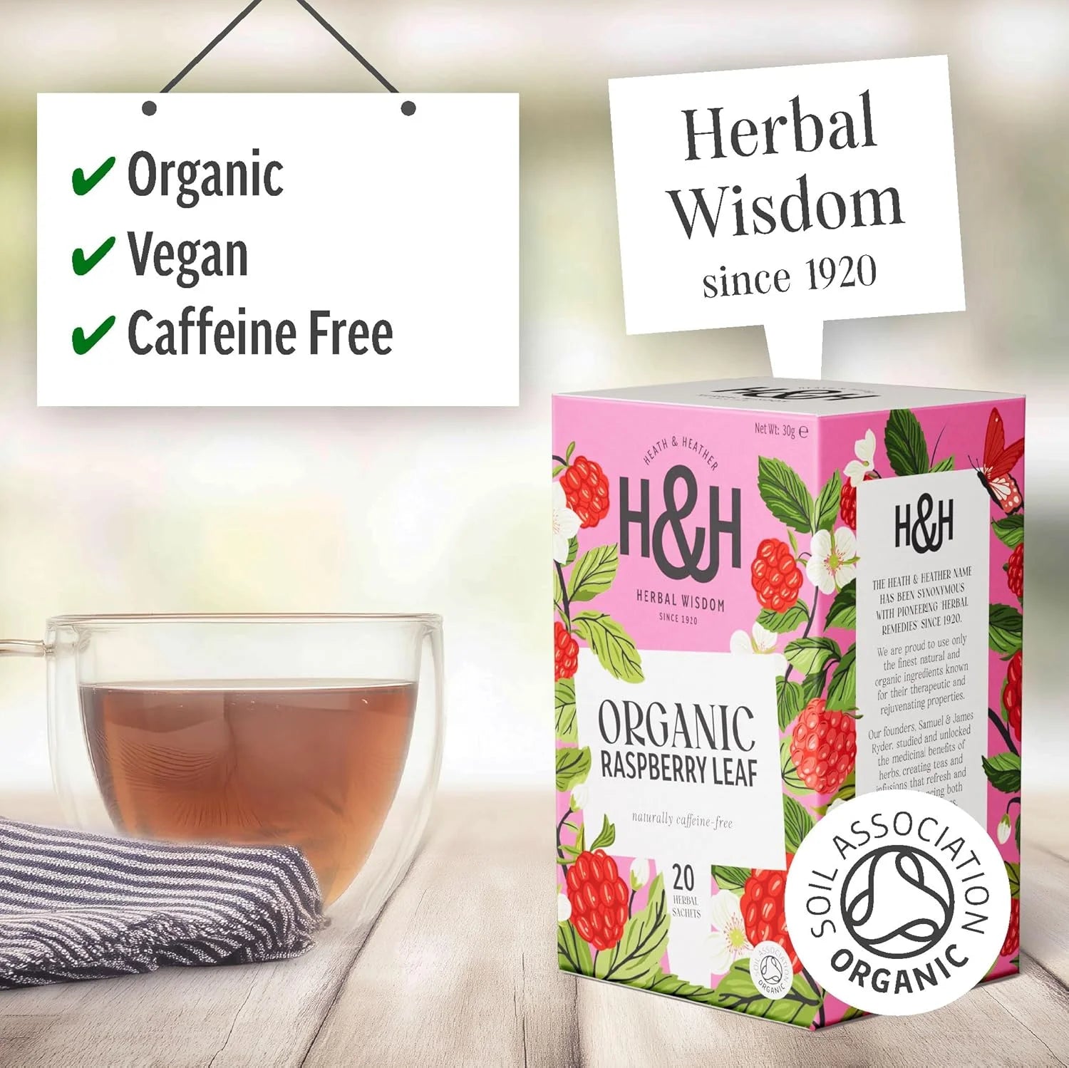 Raspberry Leaf Infusion 20 Bags - Heath & Heather - Infusions - Heath & Heather