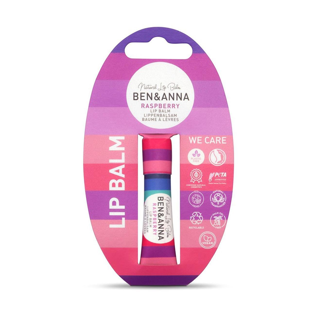 Raspberry Lip Balm 6g - Ben & Anna - Lip balm - Eco Natural Products