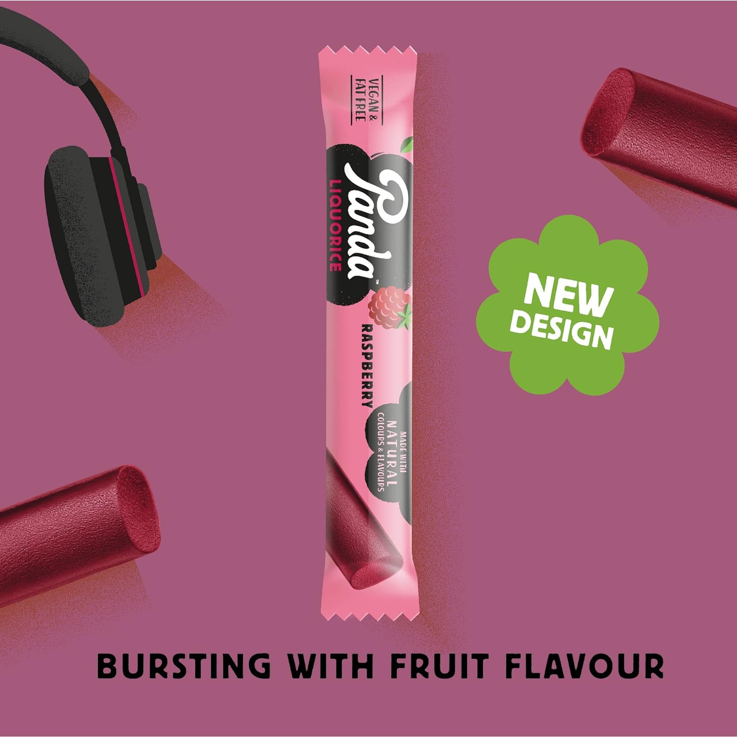 Raspberry Liquorice Bar 32g - Panda Liquorice - Liquorice - Eco Natural Products