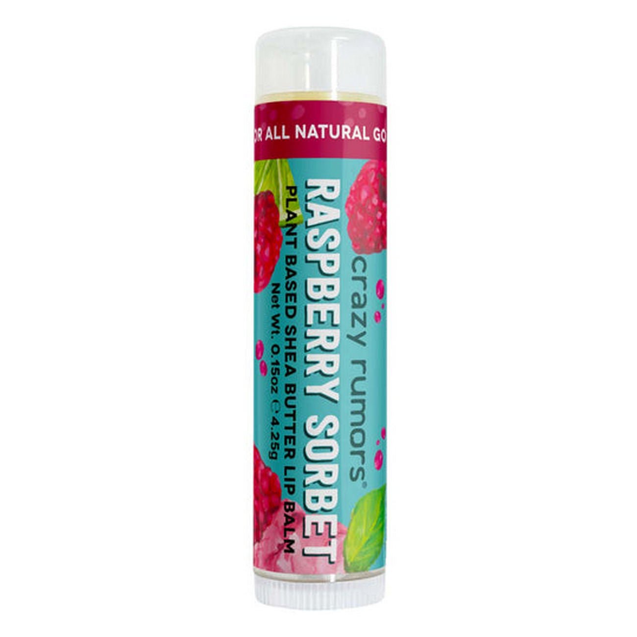 Raspberry Sorbet Flavoured Vegan Lip Balm 4ml - Crazy Rumors - Lip Balms - Eco Natural Products