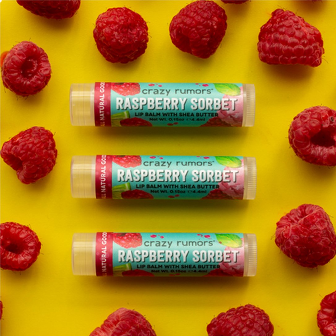 Raspberry Sorbet Flavoured Vegan Lip Balm 4ml - Crazy Rumors - Lip Balms - Eco Natural Products