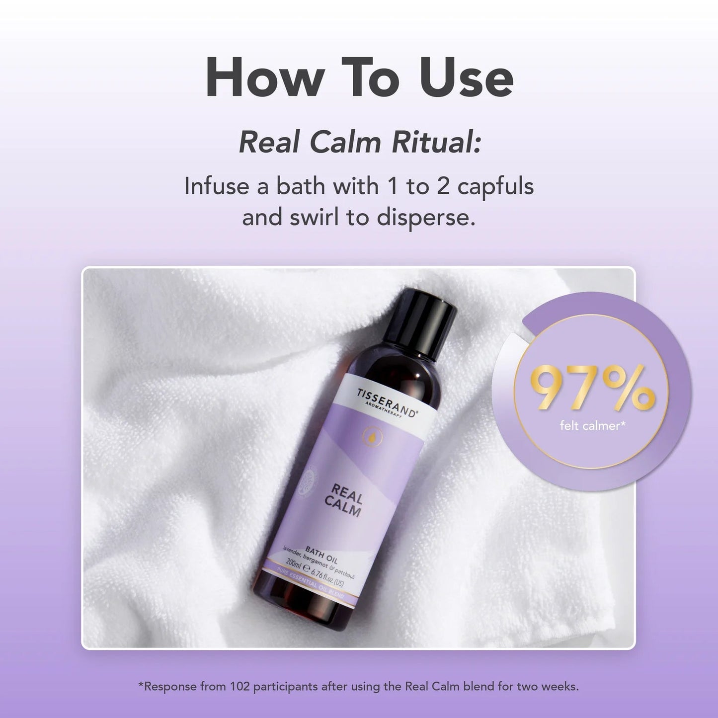 Real Calm Bath Oil 200ml - Tisserand - Essential Oil Blend - Tisserand