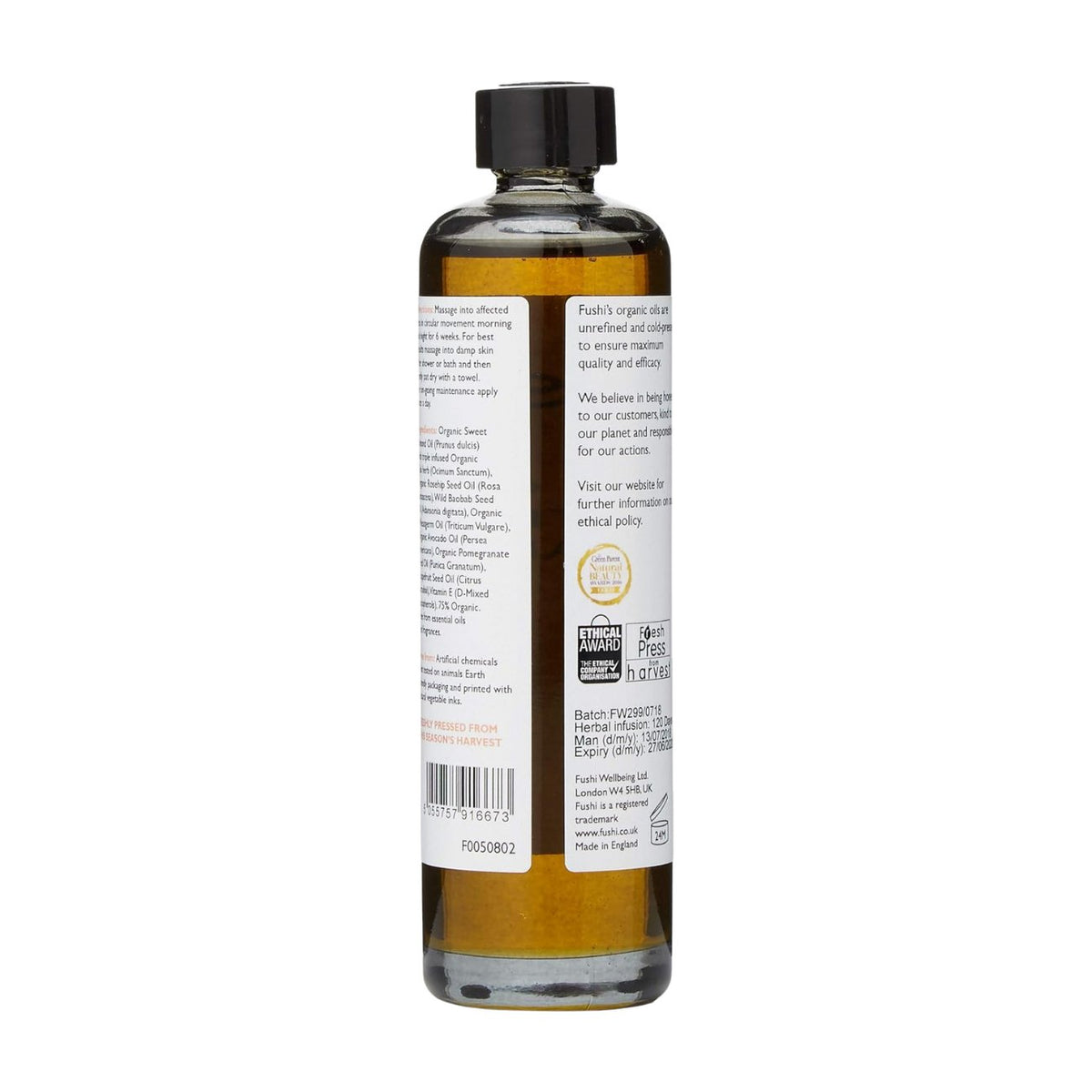 Really Good Stretch Mark Scars Oil 100ml - Fushi Wellbeing - Body Oil - Eco Natural Products