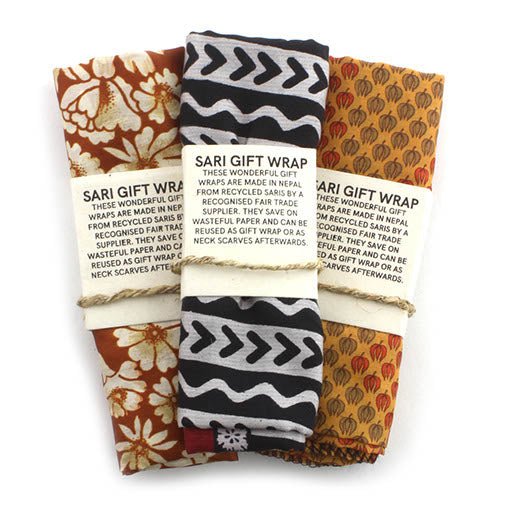 Recycled Sari Gift Wrap/Scarf 1pc - Siesta Crafts - Gift - Eco Natural Products