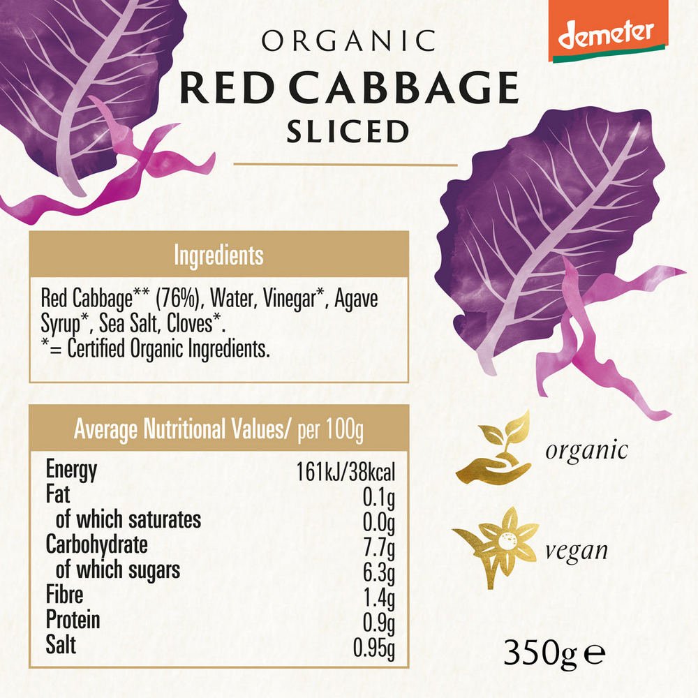 Red Cabbage Preserved Vegetables 350g - Biona - Preserved Vegetables - Eco Natural Products