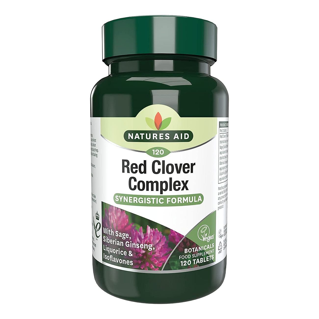 Red Clover Complex Sage Siberian Ginseng & Liquorice 120 Tablets [BLACK FRIDAY] - Eco Natural Products - Natures Aid - Vitamins & Supplements