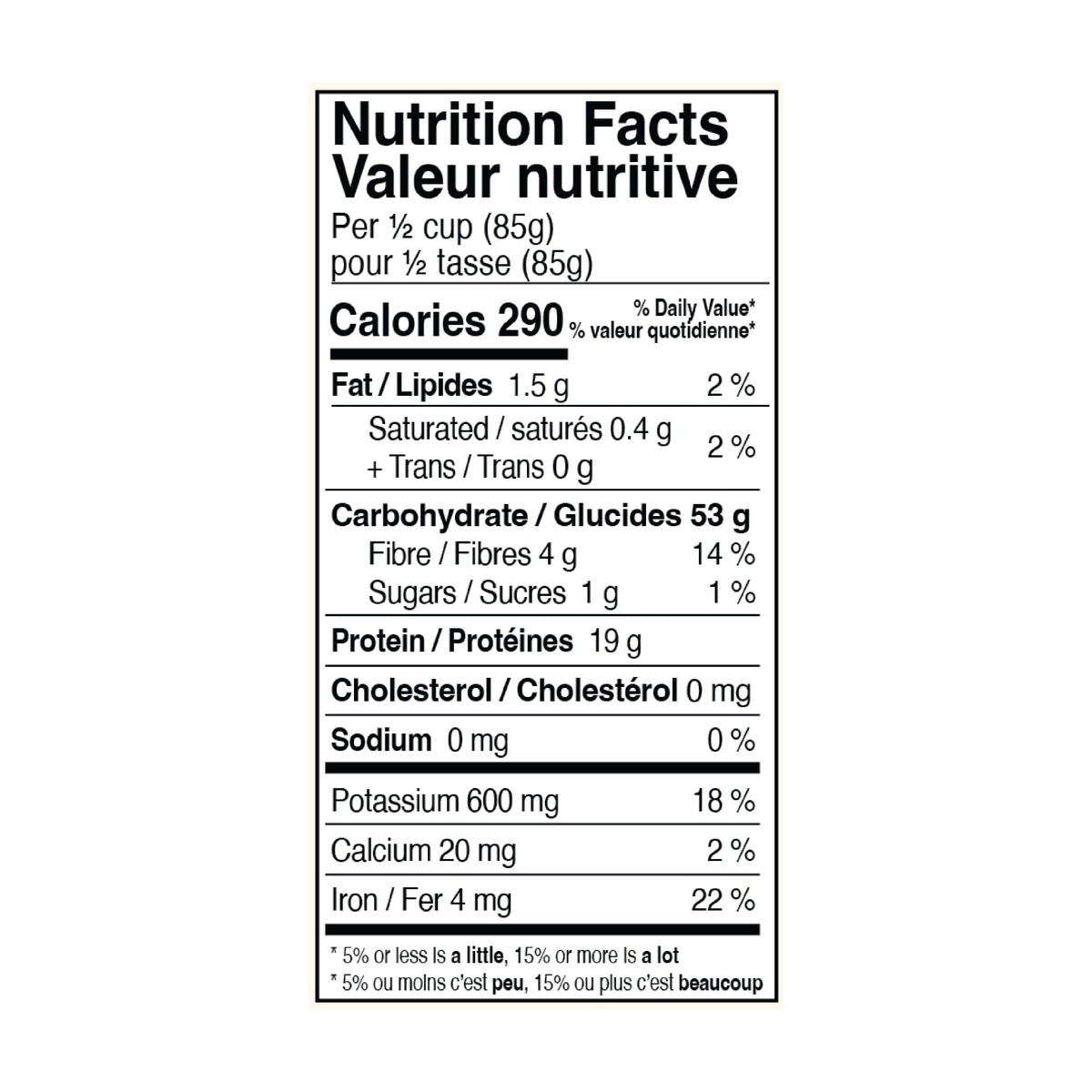 Explore Cuisine Red Lentil Penne — nutrition facts