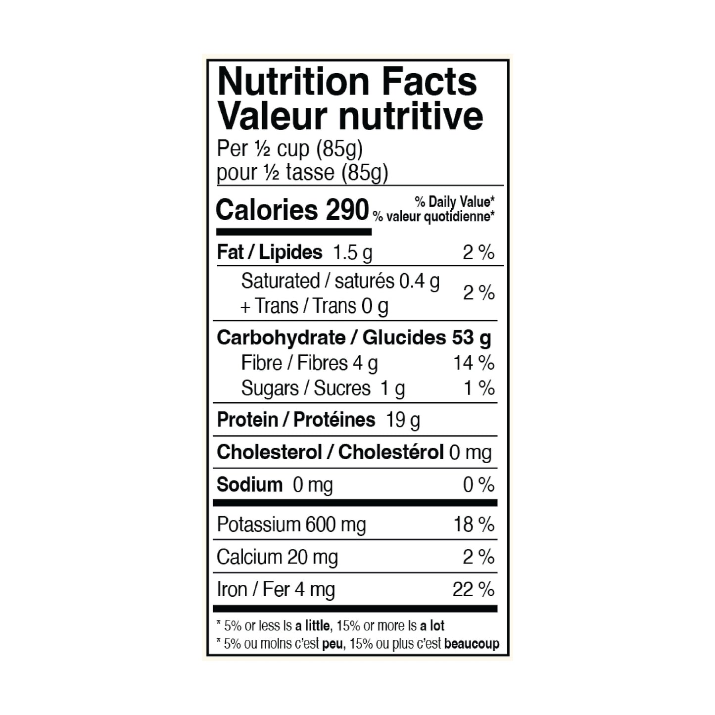 Explore Cuisine Red Lentil Penne — nutrition facts