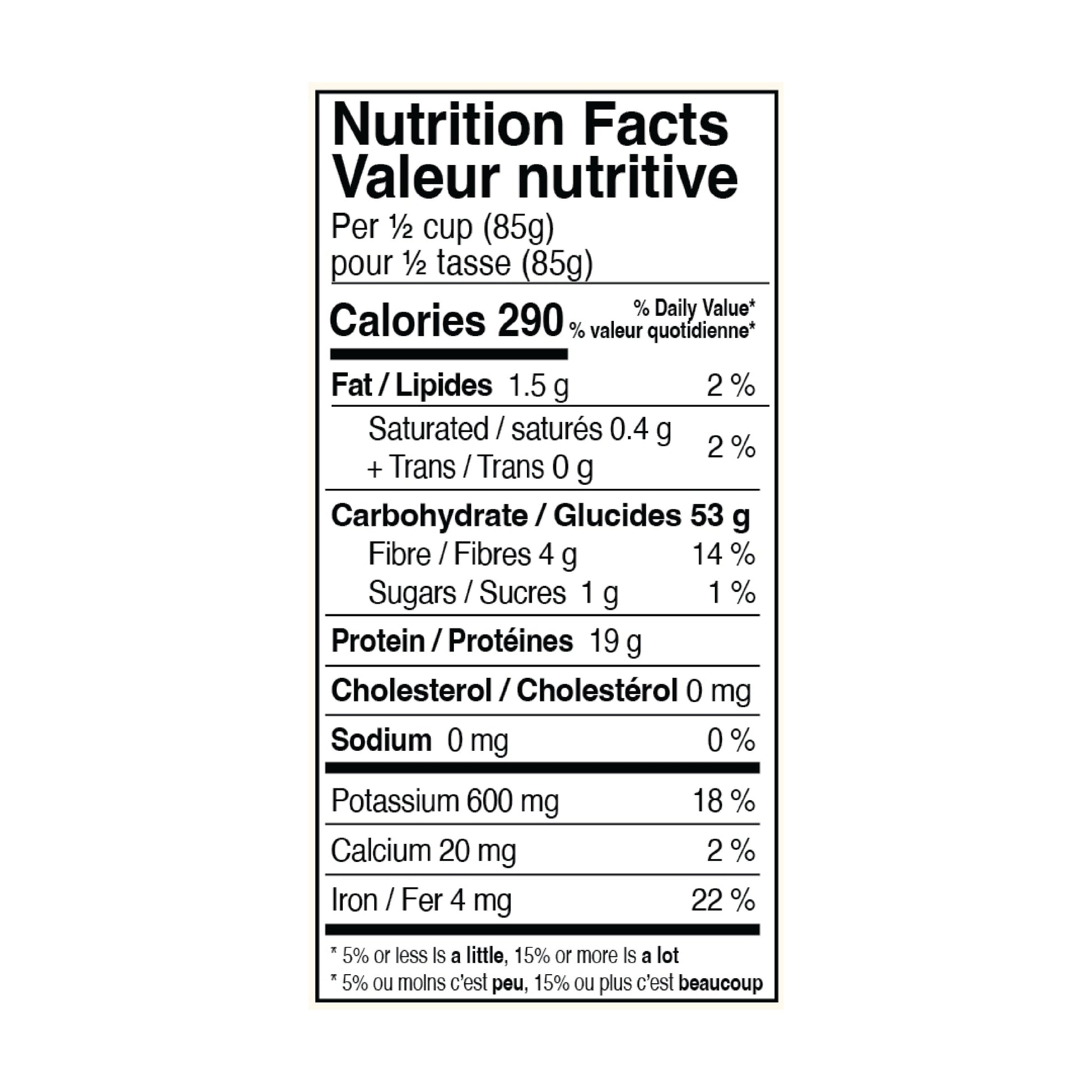Explore Cuisine Red Lentil Penne — nutrition facts
