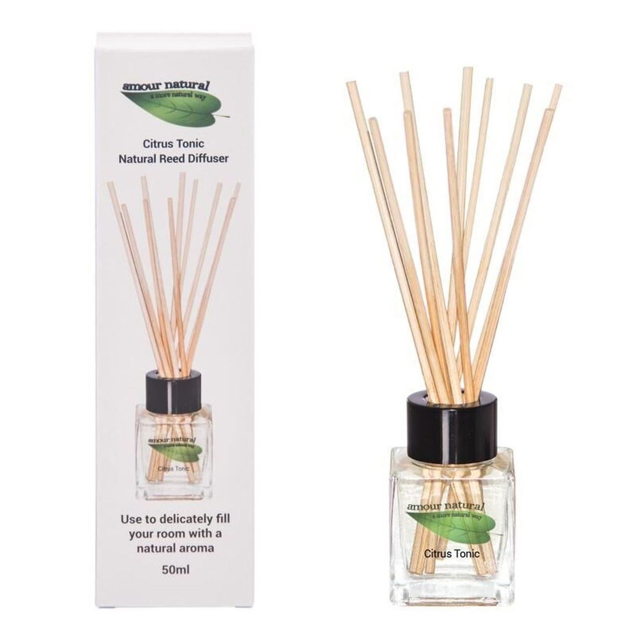 Reed Diffuser Citrus Tonic 50ml - Amour Natural - Incense/Diffuser - Eco Natural Products