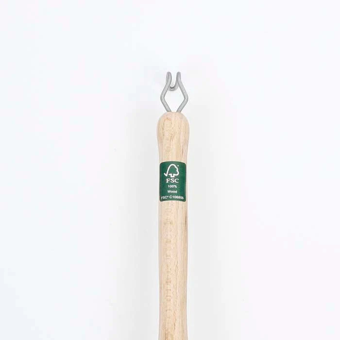 Wooden Dish Brush Plant Based Bristles — plastic-free, FSC beechwood, 23.5cm handle detail