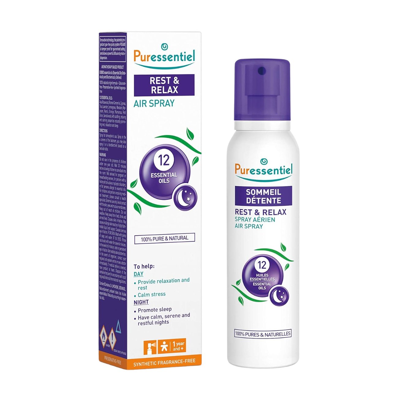 Rest & Relax Air Spray 75ml - Puressentiel - Air Spray - Eco Natural Products