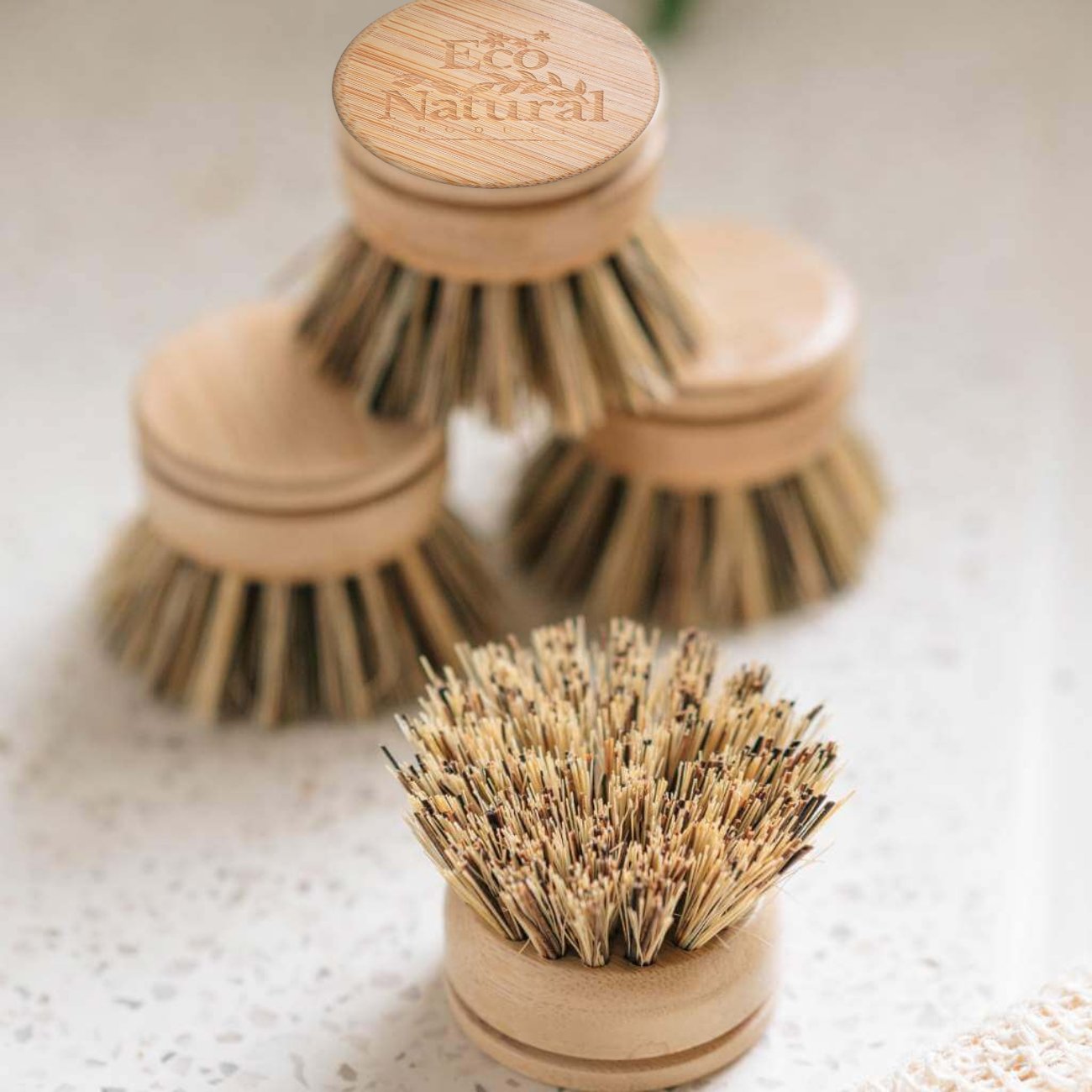 Reusable Bamboo Dish Brush Head (Firm Bristles) - Eco Natural Products - Washing Up Brush - Eco Natural Products