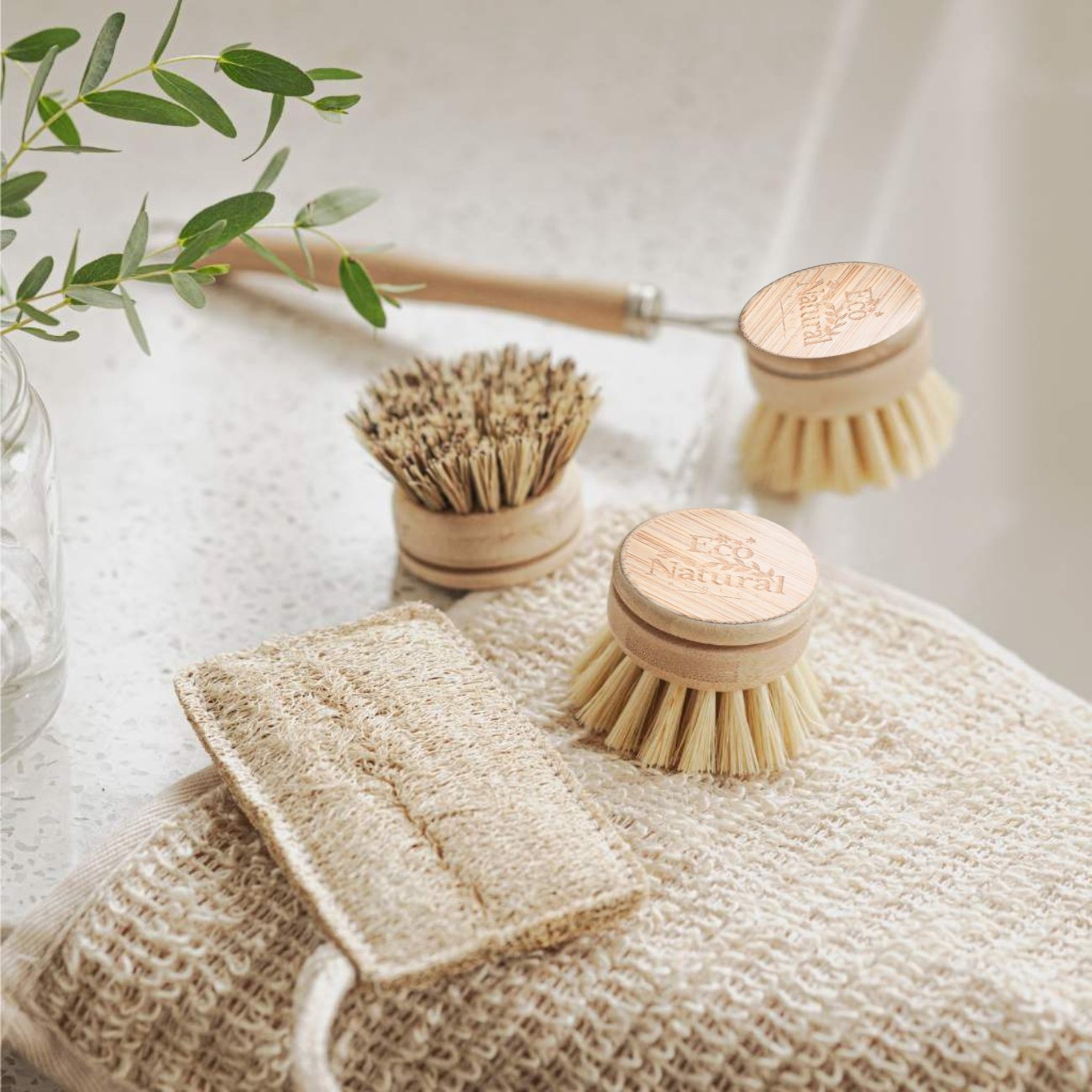 Reusable Bamboo Dish Brush Head (Firm Bristles) - Eco Natural Products - Washing Up Brush - Eco Natural Products