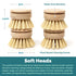 Reusable Bamboo Dish Brush Head (Soft Bristles) - Eco Natural Products - Washing Up Brush - Eco Natural Products