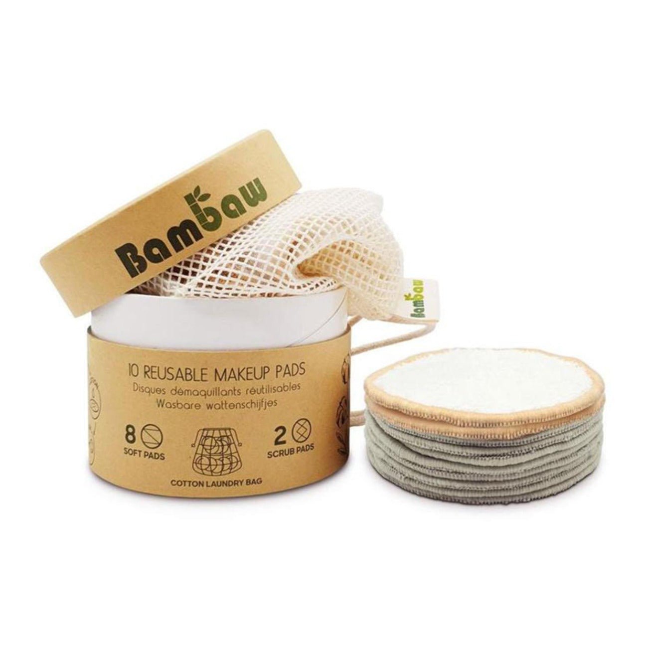 Reusable Makeup Remover Pads 10 Pads - Bambaw - Makeup remover pads - Eco Natural Products