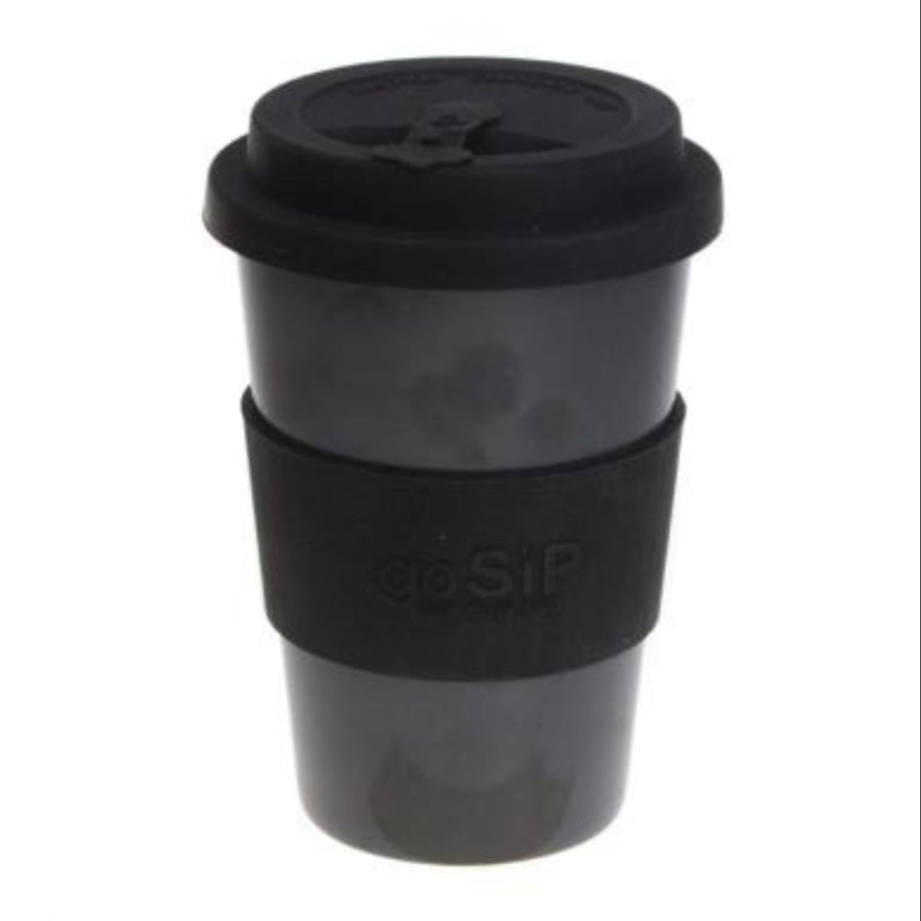 Reusable charcoal travel cup made from rice husk – BPA free, plastic free, biodegradable and microwave safe.