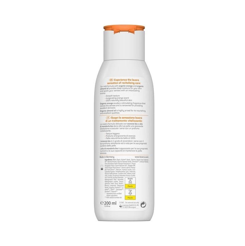 Revitalising Orange & Almond Oil Body Lotion 200ml - Lavera - Body Lotion - Eco Natural Products