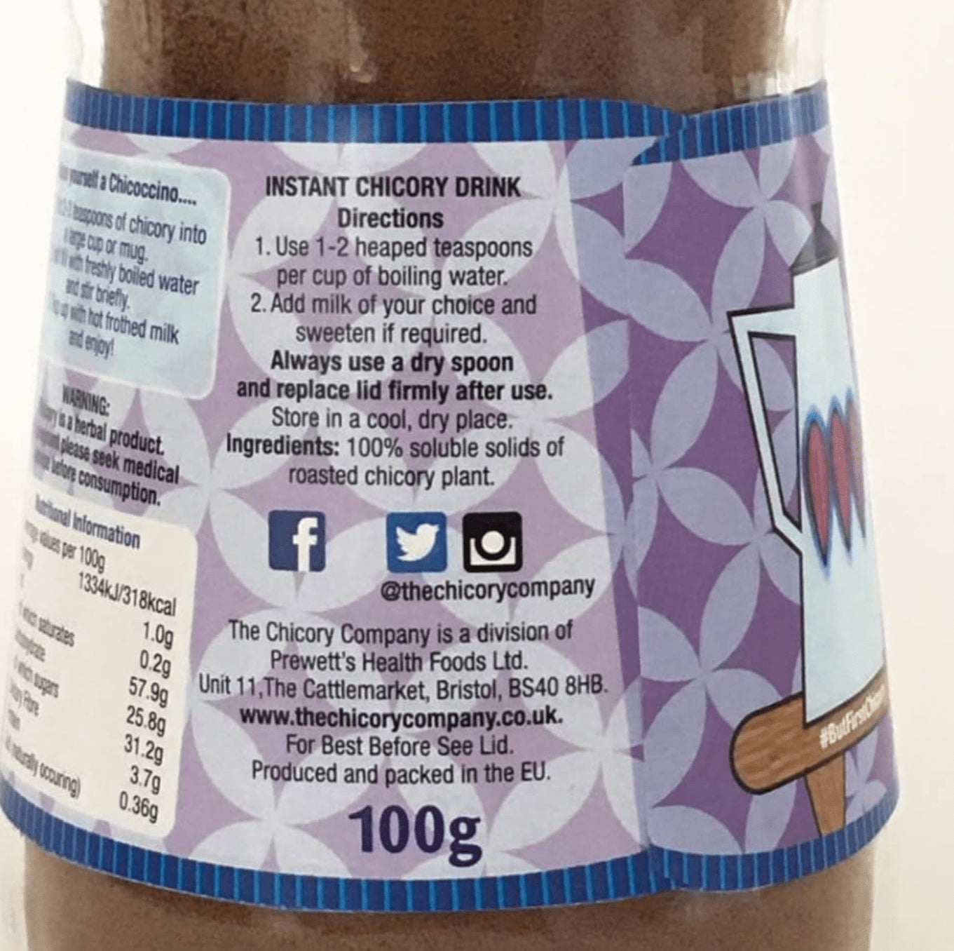 Roasted Instant Chicory Drink 100g - Prewetts - Chicory Drinks - Prewetts