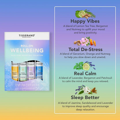 Roll - on Wellbeing Aromatherapy Collection 4x 10ml - Tisserand - Massage Oil - Tisserand