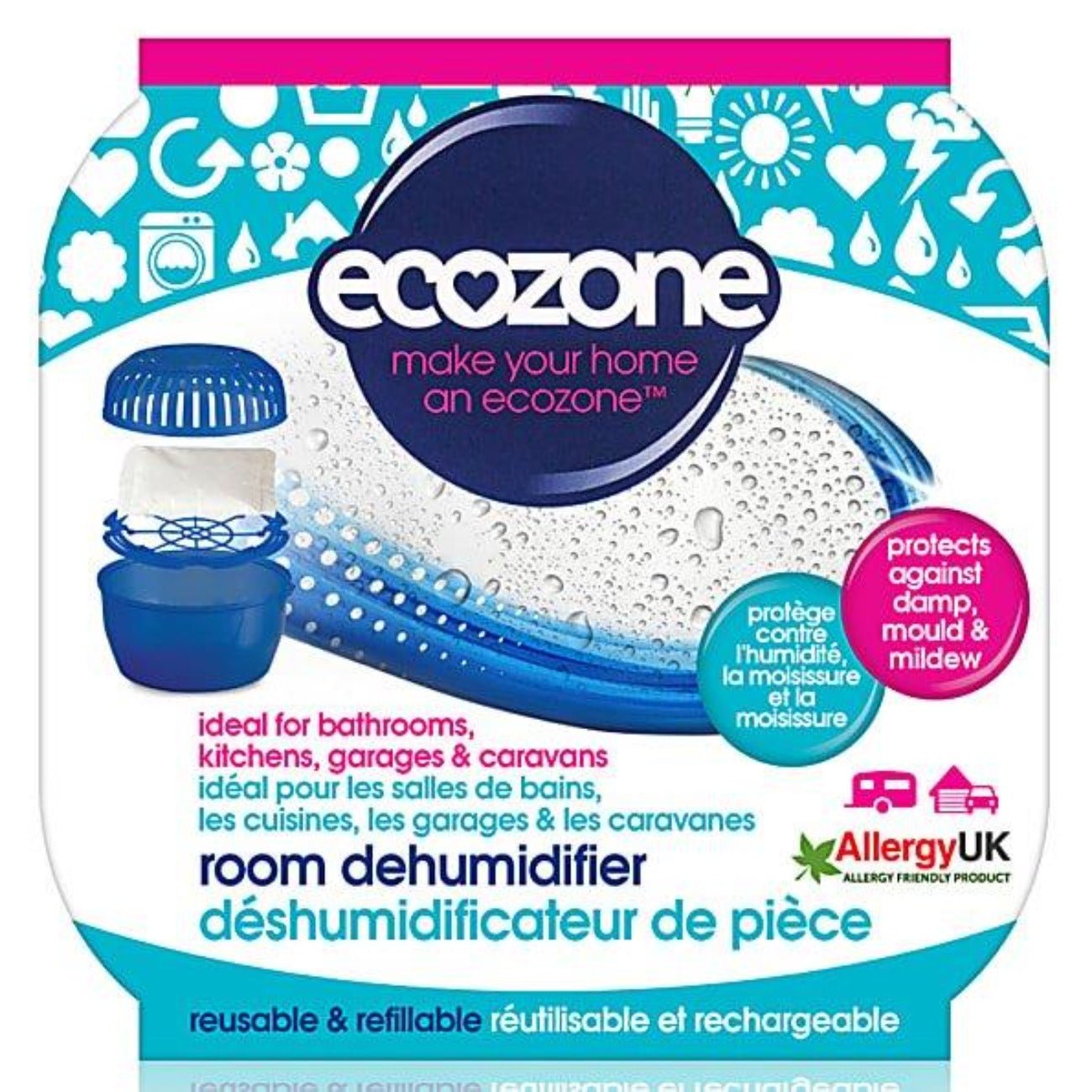 Room Dehumidifier 547g - Ecozone - Eco Natural Products