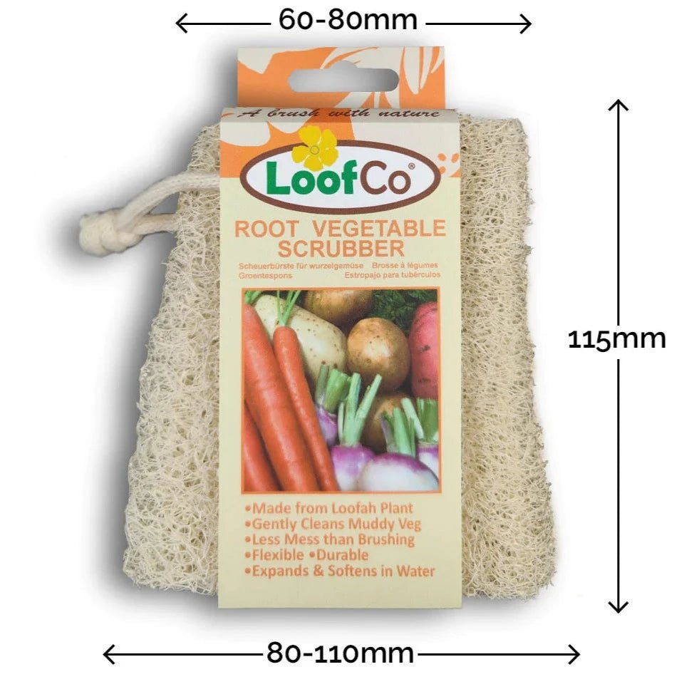 Root Vegetable Scrubber Biodegradable Plastic Free - LoofCo - Root Vegetable Scrubbers - Eco Natural Products