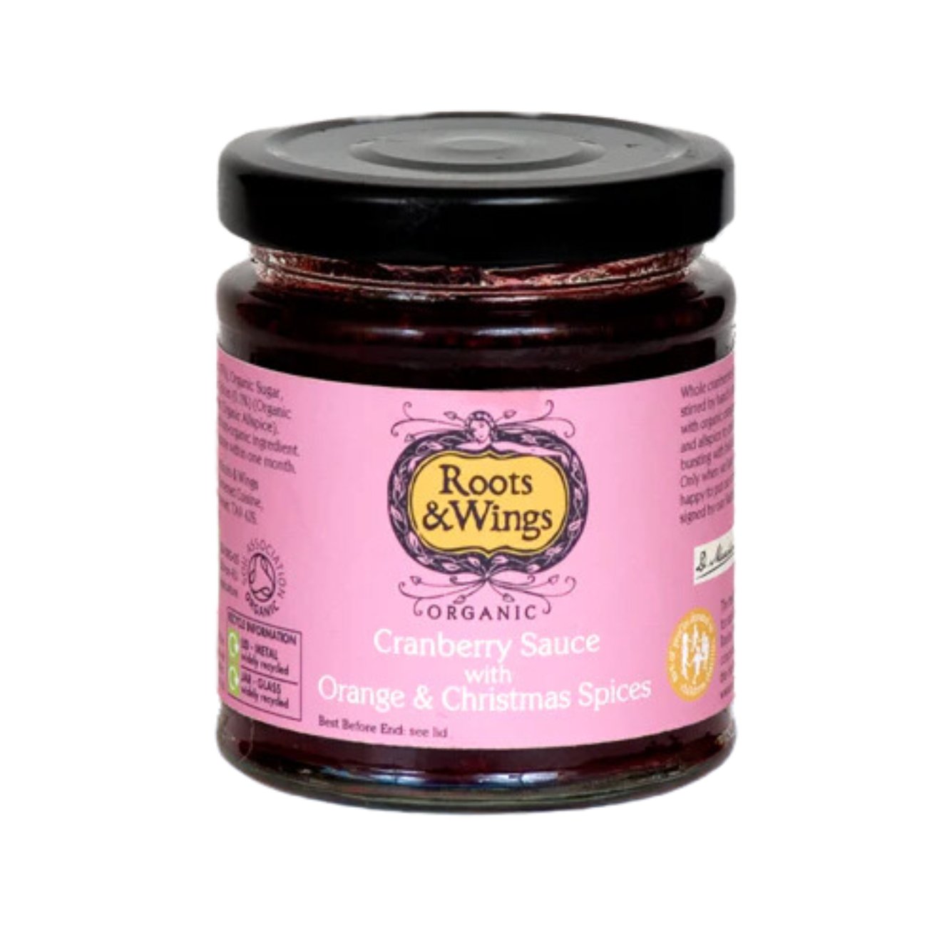 Roots And Wings Organic Cranberry Sauce Orange & Spices 200g [BLACK FRIDAY] - Eco Natural Products - Roots And Wings - Sauce