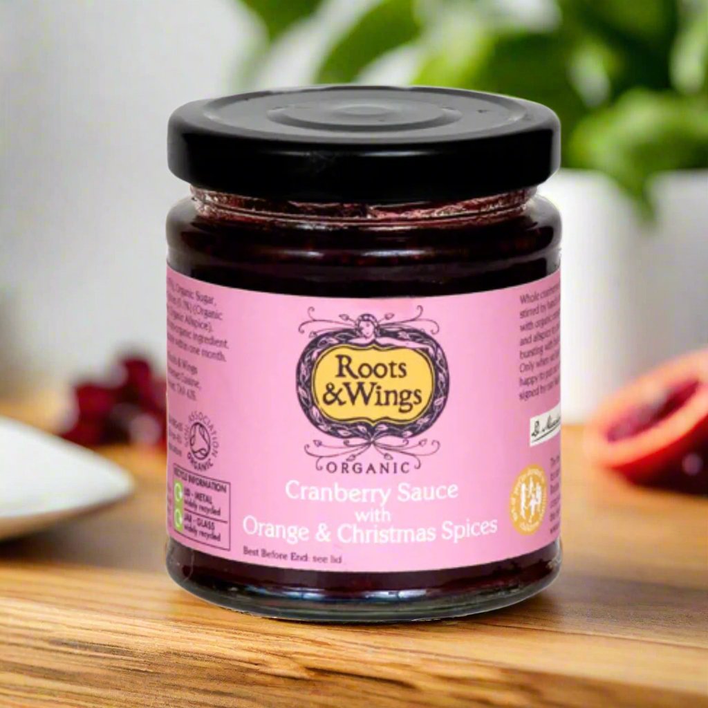 Roots And Wings Organic Cranberry Sauce Orange & Spices 200g [BLACK FRIDAY] - Eco Natural Products - Roots And Wings - Sauce