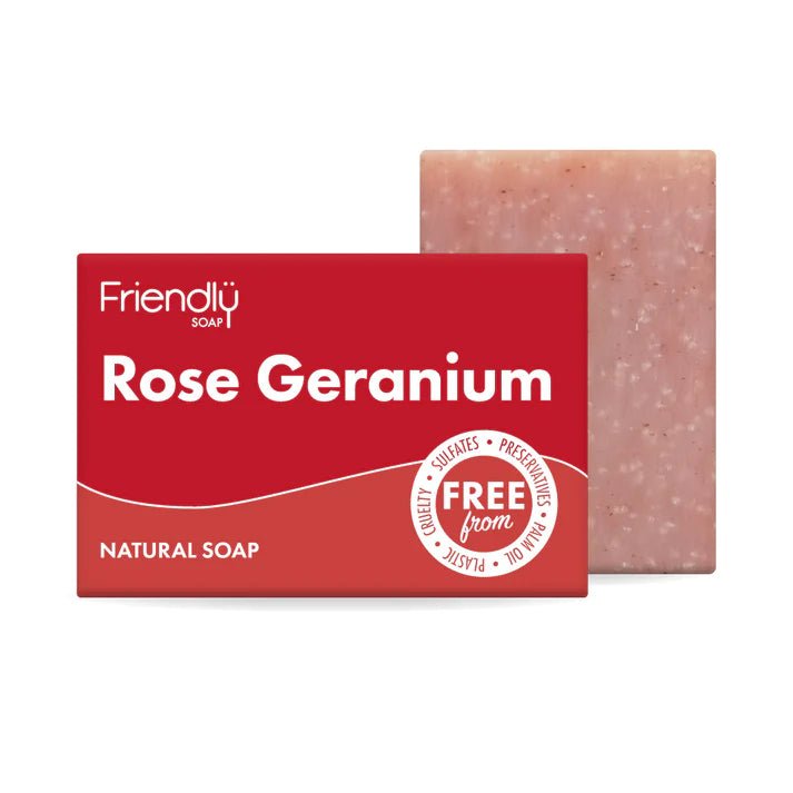 Rose Geranium Soap 95g - Friendly Soap - Bar Soap - Eco Natural Products