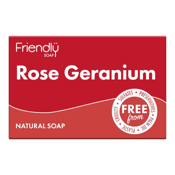 Rose Geranium Soap 95g - Friendly Soap - Bar Soap - Eco Natural Products