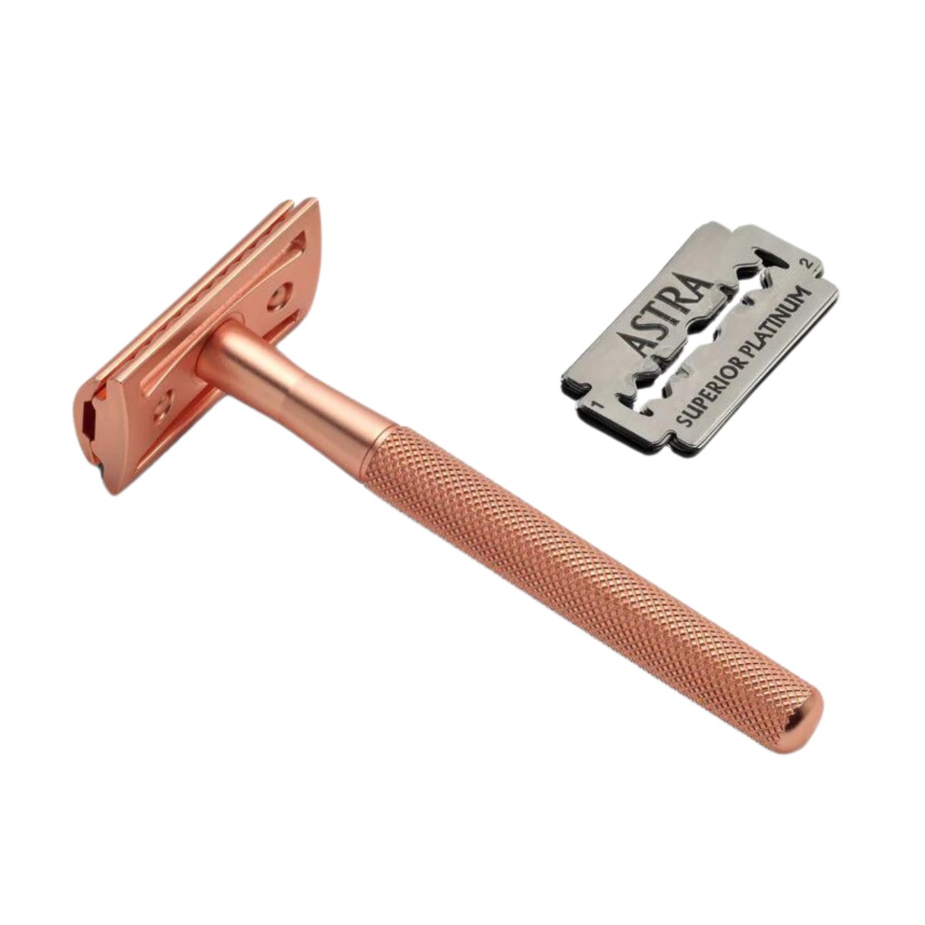 Rose Gold Reusable Stainless Steel Razor 10 Blades - Zero Waste Club - Razor - Eco Natural Products