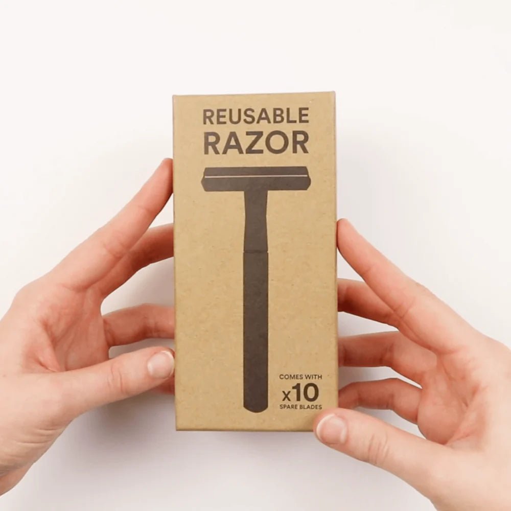 Rose Gold Reusable Stainless Steel Razor 10 Blades - Zero Waste Club - Razor - Eco Natural Products