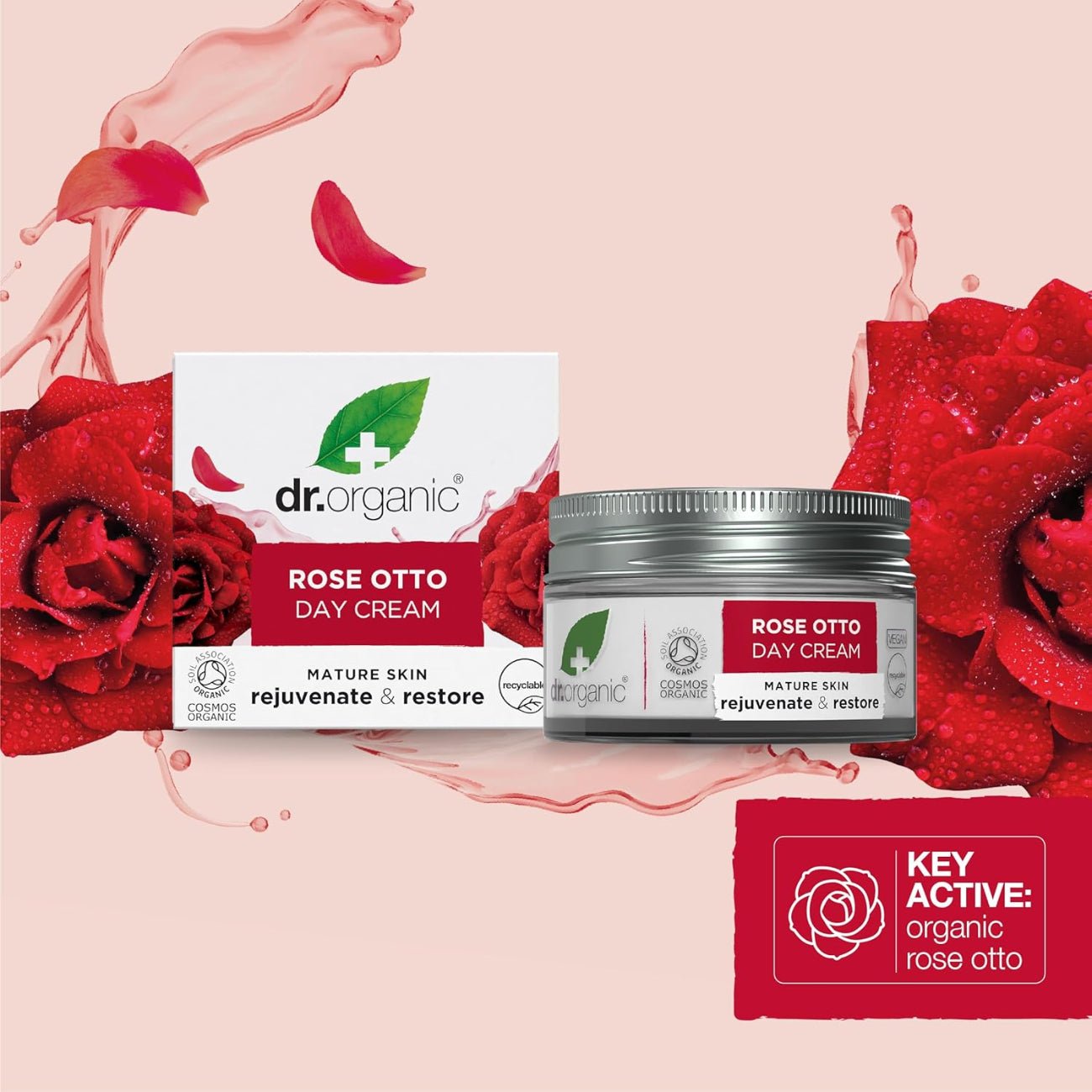 Rose Otto Day Cream 50ml - Dr Organic - Moisturizers - Eco Natural Products