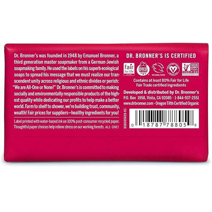 Rose Pure - Castile Bar Soap 140g - Dr. Bronner - Bar Soap - Eco Natural Products