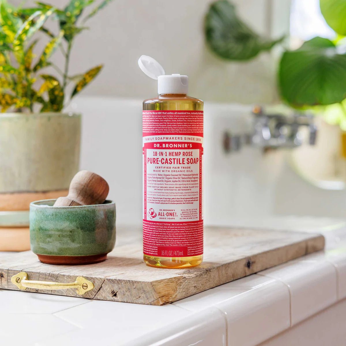 Rose Pure - Castile Liquid Soap 473ml - Dr. Bronner - Liquid Soap - Eco Natural Products