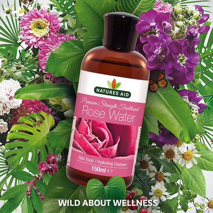 Rose Water Triple Strength 150ml - Natures Aid - Face Toner - Eco Natural Products