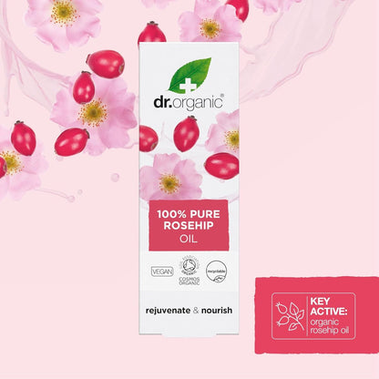 Rosehip Pure Oil 50ml - Dr Organic - Body Oil - Eco Natural Products