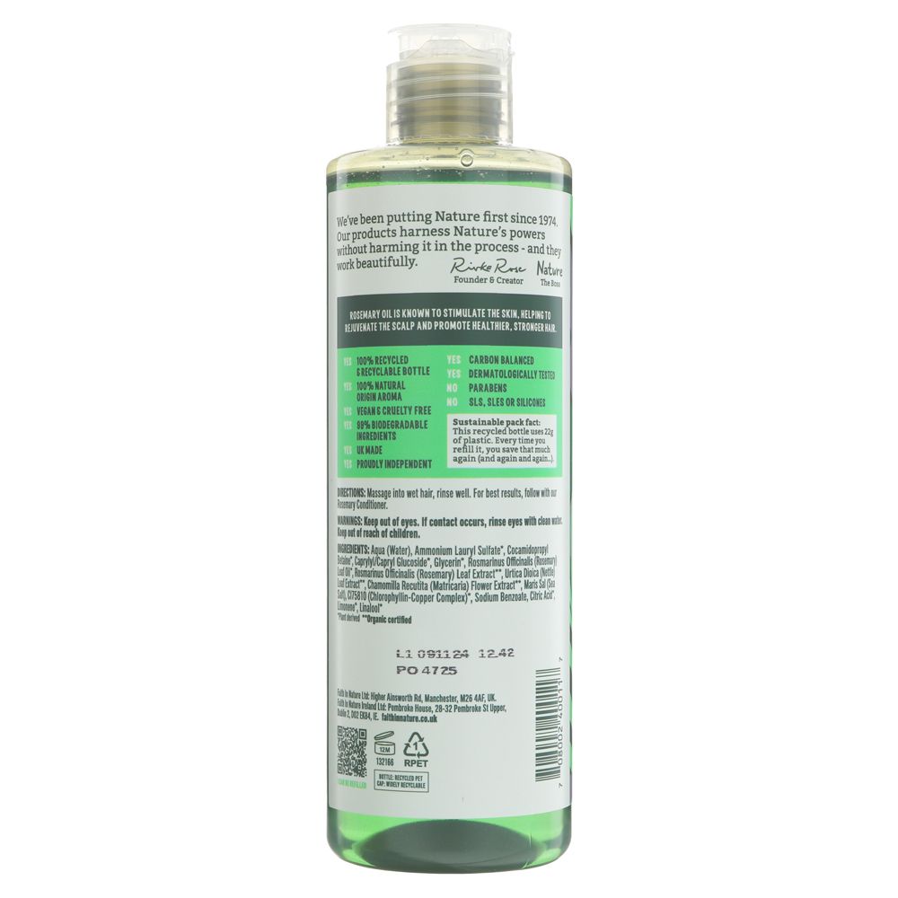 Rosemary Shampoo 400ml - Faith in Nature - Shampoo - Eco Natural Products