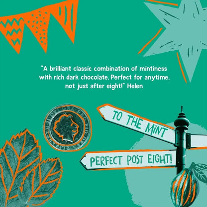 Royal Mint Peppermint Dark Chocolate 74% Cocoa Organic 90g - Montezumas Chocolate - Chocolate Bar - Montezumas Chocolate