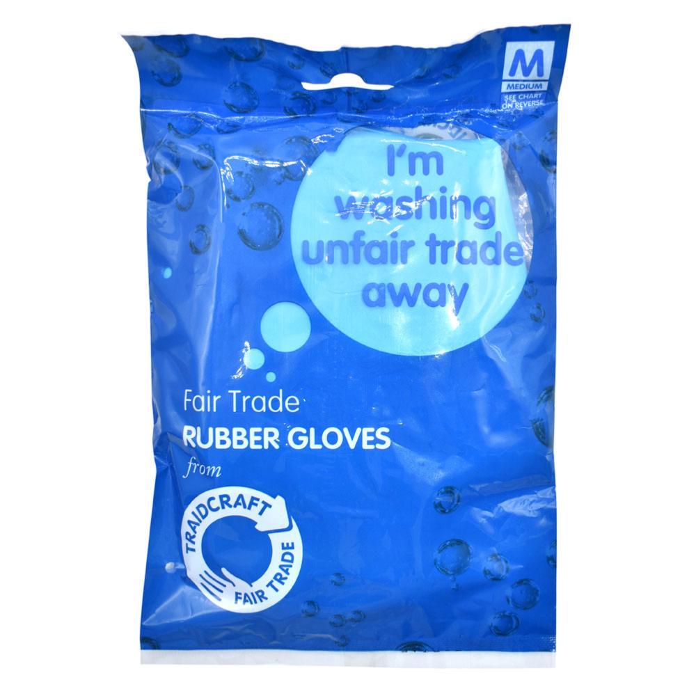 Rubber Gloves Medium 1pair - Traidcraft - Cleaning Gloves - Eco Natural Products