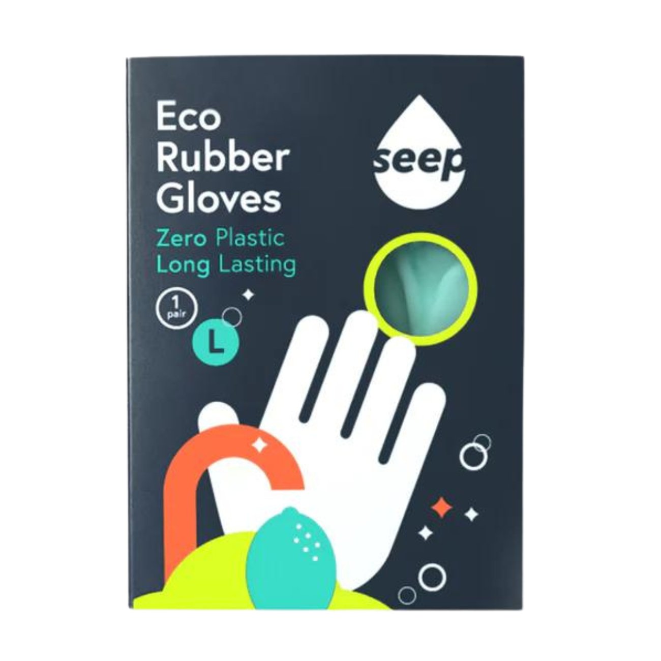 Rubber Gloves Turquoise Medium/Large - Seep - Eco Natural Products