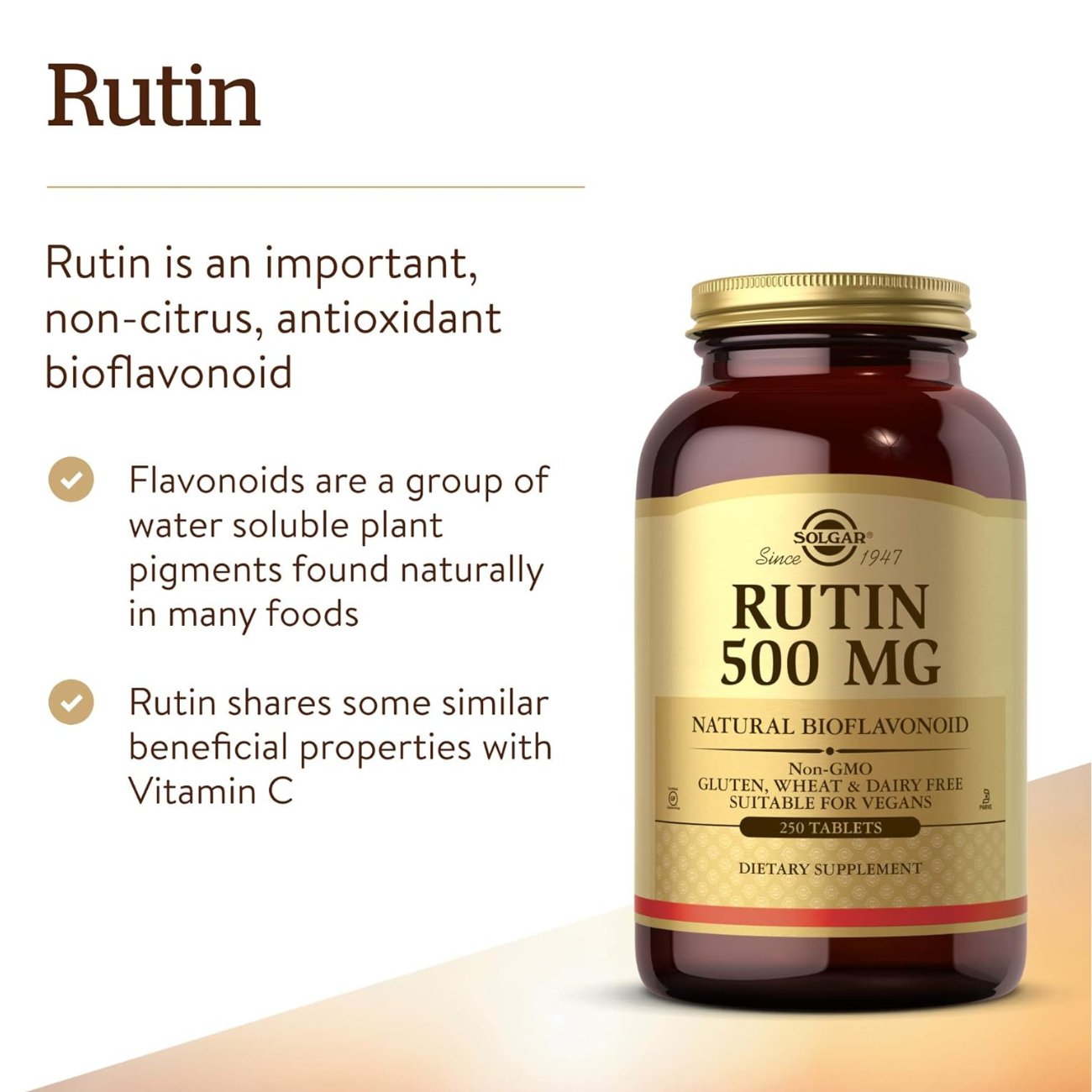 Rutin 500 mg - 50 Tablets - Solgar - Vitamins - Eco Natural Products