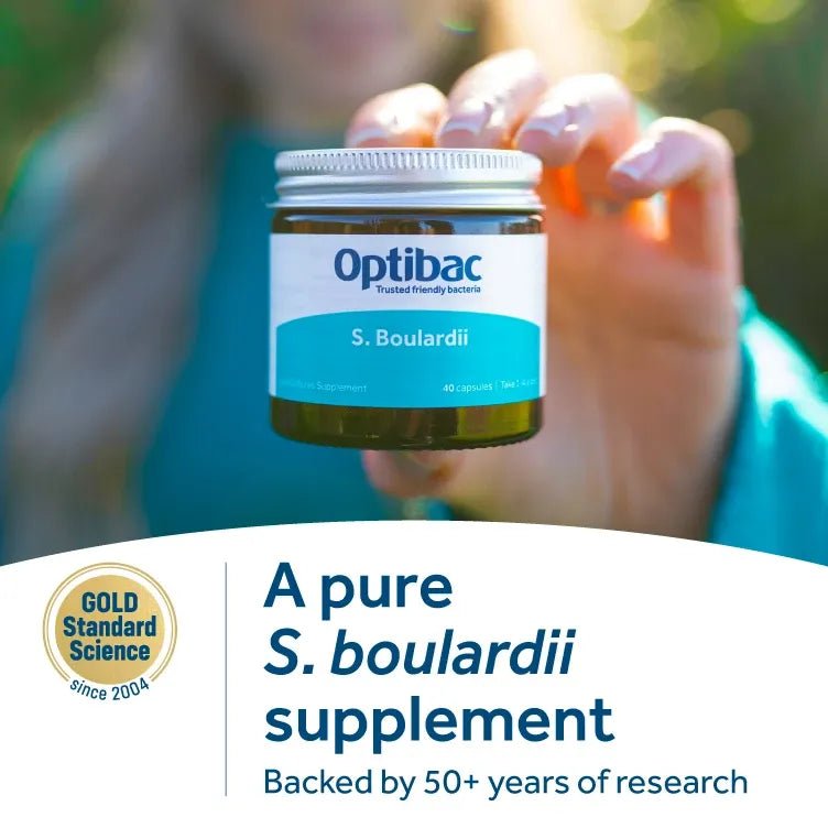 Saccharomyces Boulardii 40 Capsules - OptiBac Probiotics - Digestive Supplements - OptiBac Probiotics