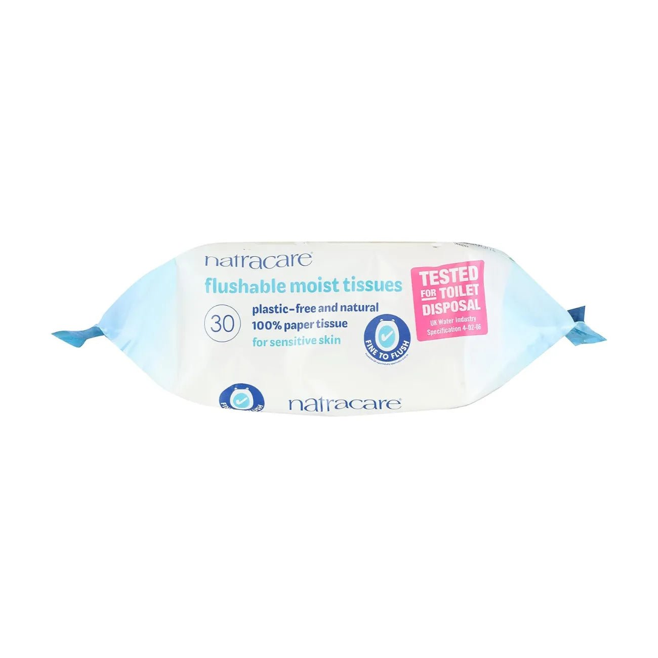 Safe to Flush Moist Tissues 30's - Natracare - Wipes - Natracare
